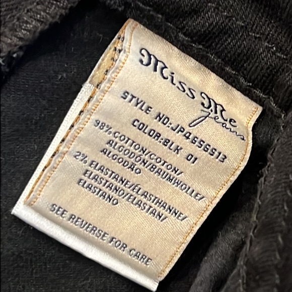 ⭐️ Miss Me Jeans Signature Rise Skinny Black Size 30 - Picture 8 of 9